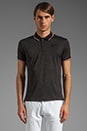 view 1 of 5 SS Jacquard Polo in Black