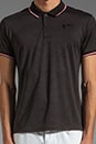 view 4 of 5 SS Jacquard Polo in Black