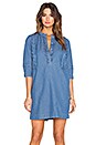 view 1 of 5 Angie Dress in Blue Chambray