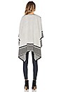 view 3 of 3 Blanket Wrap Poncho in Cream Stripe