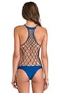 view 4 of 5 Xavier Crochet Detailed Back One Piece in Deep Sea