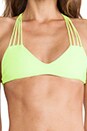 view 5 of 5 Swimwear Banyans Multi Skinny String Bikini Top in Fluro