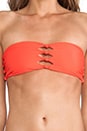 view 4 of 4 HAUT DE MAILLOT DE BAIN FORME BANDEAU MONACO in Heliconia