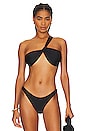 view 1 of 4 Razo One Shoulder Bikini Top in Noir