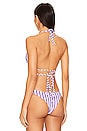 view 3 of 4 Minori Bikini Top in French Stripe Aura