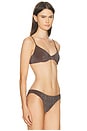 view 2 of 5 Lurex Bosa Bikini Top in Lurex Chocolate