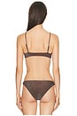 view 3 of 5 Lurex Bosa Bikini Top in Lurex Chocolate
