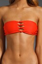 view 2 of 3 Monaco Cut Out Bandeau in Coral