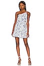 view 1 of 3 Brinlee Watercolor Silhouette Cutout Dress in White Multi