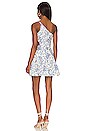 view 3 of 3 Brinlee Watercolor Silhouette Cutout Dress in White Multi