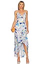view 1 of 3 Edra Summer Paisley Dress in Blue Multi