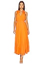 view 1 of 3 Evie Pleated Dress in Tangerine