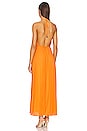 view 3 of 3 Evie Pleated Dress in Tangerine