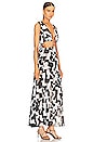 view 2 of 3 Cabana Modern Geometric Cutout Maxi Dress in Black & Ecru