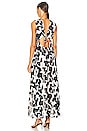 view 3 of 3 Cabana Modern Geometric Cutout Maxi Dress in Black & Ecru