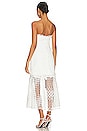 view 3 of 3 Nuriel Interlocking Geo Lace Midi Dress in White