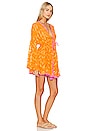 view 2 of 4 CABANA OLYMPIA 자카드 미니 드레스 in Tangerine & Pink