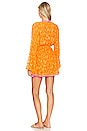 view 3 of 4 Cabana Olympia Jacquard Mini Dress in Tangerine & Pink