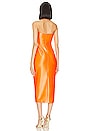view 3 of 3 Opal Satin Strapless Dress in Neon Orange