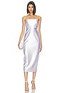 view 1 of 3 Opal Satin Strapless Dress in White