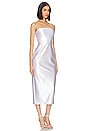 view 2 of 3 Opal Satin Strapless Dress in White