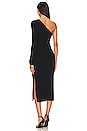 view 4 of 4 One Shoulder Braided Midi Dress in Black