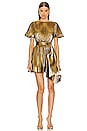 view 1 of 3 Lumi Pleated Dress in Gold