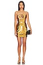 view 1 of 4 Sascha Sequin Rosette Dress in Gold