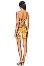view 3 of 4 Sascha Sequin Rosette Dress in Gold
