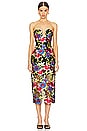 view 1 of 4 Artem Spanish Garden Embroidery Dress in Red Multi
