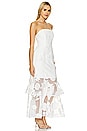 view 2 of 4 3D Butterfly Embroidery Strapless Dress in White