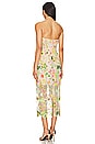 view 3 of 4 Kait Botanical Petals Sequins Dress in Green Multi