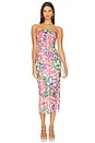 view 1 of 4 Cascading Floral Embroidered Dress in Multi