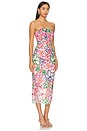 view 2 of 4 Cascading Floral Embroidered Dress in Multi