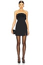 view 1 of 4 Indy Combo Velvet Crystal Embellished Mini Dress in Black & Silver