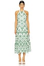 view 1 of 3 Hayden Scallop Eyelet Dress in White & Green