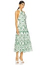 view 2 of 3 Hayden Scallop Eyelet Dress in White & Green