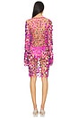 view 3 of 4 Sequin Crochet Mini Pullover Dress in Berry Pink