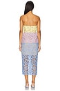 view 3 of 4 Kait Trois Multi Color Lace Dress in Lavender, Blue & Yellow