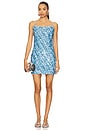 view 1 of 4 Colette Multi Size Sequins Beaded Mini Dress in Blue Multi