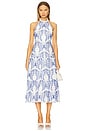 view 1 of 3 Hayden Butterfly Eyelet Dress in White & Blue