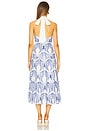 view 3 of 3 Hayden Butterfly Eyelet Dress in White & Blue