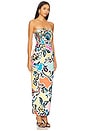 view 2 of 3 Orion Rainbow Oasis Jacquard Dress in Black Multi