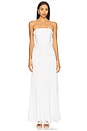 view 1 of 3 Norelle Strapless Pleated Dress in White