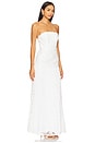 view 2 of 3 Norelle Strapless Pleated Dress in White