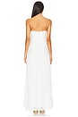 view 3 of 3 Norelle Strapless Pleated Dress in White
