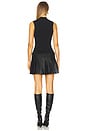 view 3 of 3 VESTIDO DE MALHA COM SAIA PLISSADA DE COURO in Black