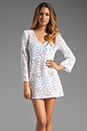 view 1 of 6 Chrysanthemum Crochet Lace Mykonos Crochet Tunic in White