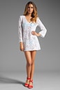 view 2 of 6 Chrysanthemum Crochet Lace Mykonos Crochet Tunic in White