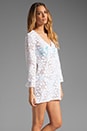 view 3 of 6 Chrysanthemum Crochet Lace Mykonos Crochet Tunic in White
